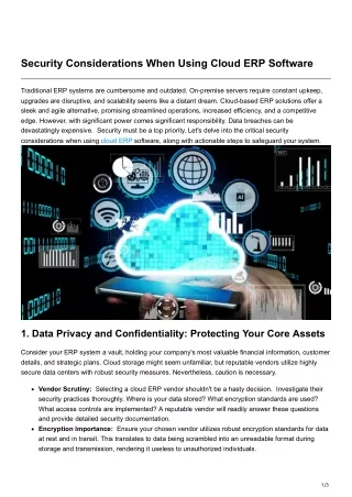 security considerations when using cloud