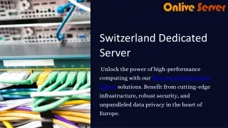 Premium Switzerland Dedicated Server Hosting Solutions