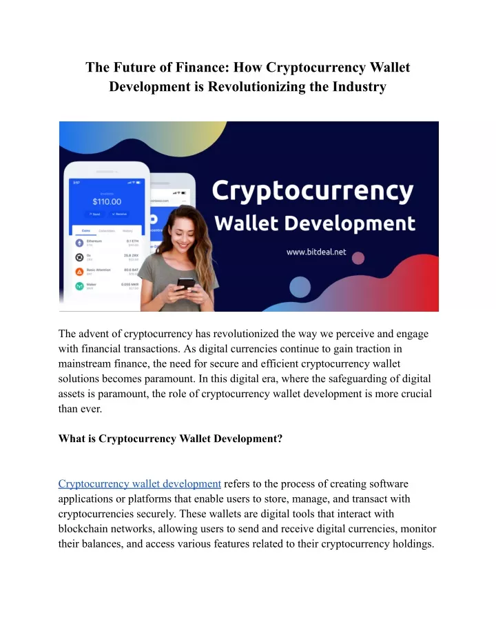 the future of finance how cryptocurrency wallet