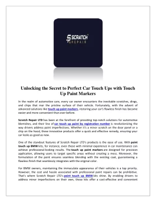 unlocking the secret to perfect car touch