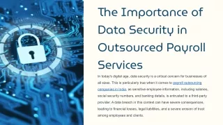 The Importance of Data Security in Outsourced Payroll Services