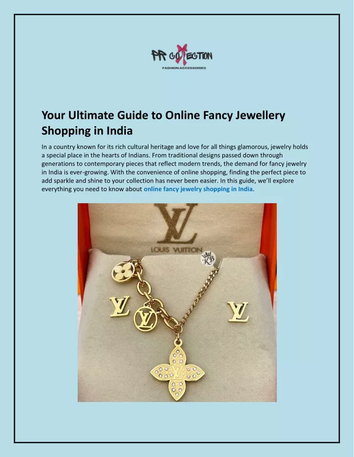 your ultimate guide to online fancy jewellery