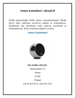 atmos kaiuttimet ideaali fi