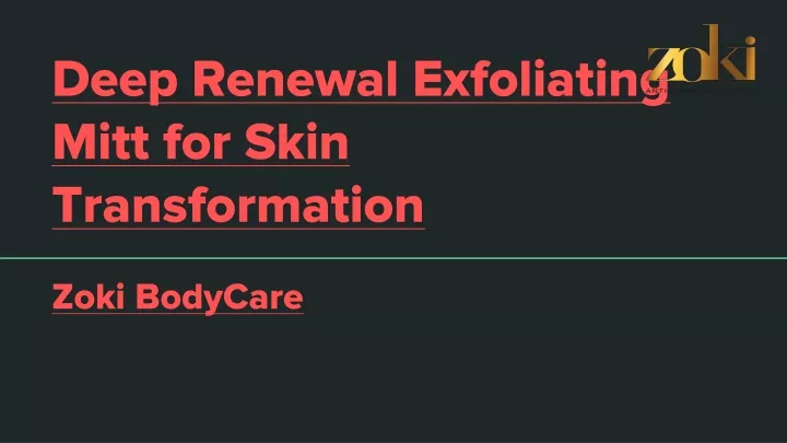 deep renewal exfoliating mitt for skin transformation
