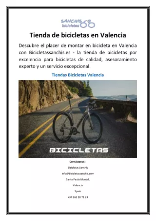 Tienda de bicicletas en Valencia