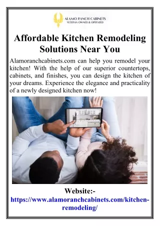 Affordable Kitchen Remodeling Solutions Near You
