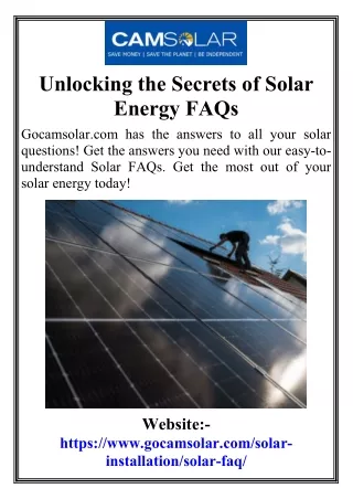 Unlocking the Secrets of Solar Energy FAQs