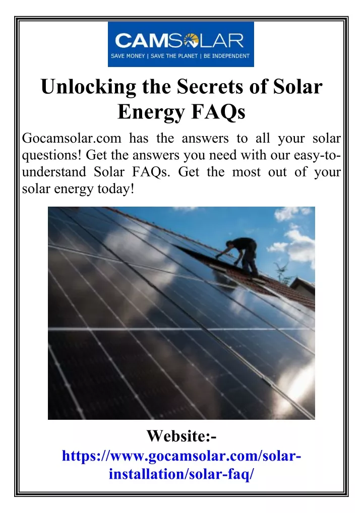 unlocking the secrets of solar energy faqs