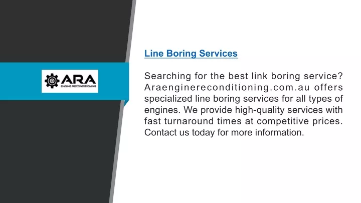 line boring services