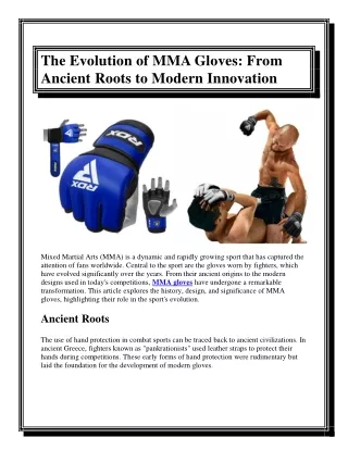The Evolution of MMA Gloves From Ancient Roots to Modern Innovation
