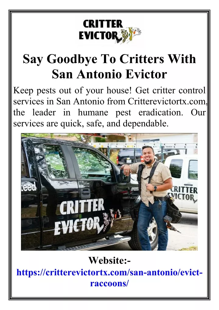 say goodbye to critters with san antonio evictor