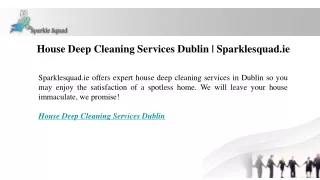 House Deep Cleaning Services Dublin Sparklesquad.ie