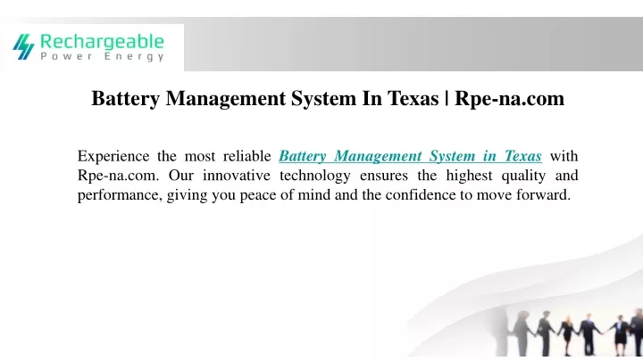 battery management system in texas rpe na com