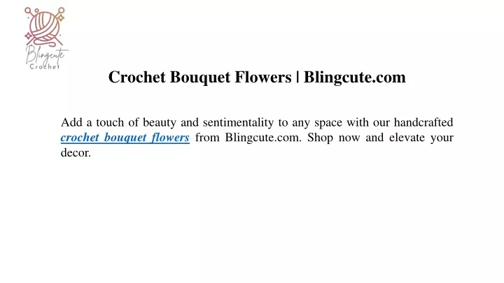 crochet bouquet flowers blingcute com