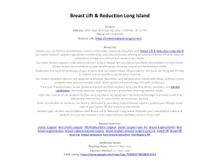 Breast Lift & Reduction Long Island