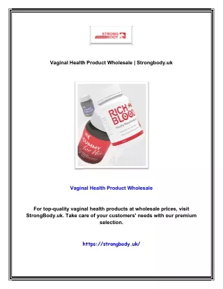 Vaginal Health Product Wholesale | Strongbody.uk