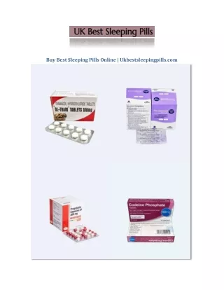 Buy Best Sleeping Pills Online | Ukbestsleepingpills.com
