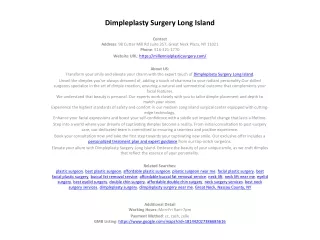 Dimpleplasty Surgery Long Island