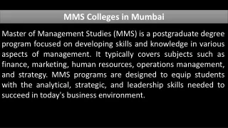 mms colleges in mumbai?