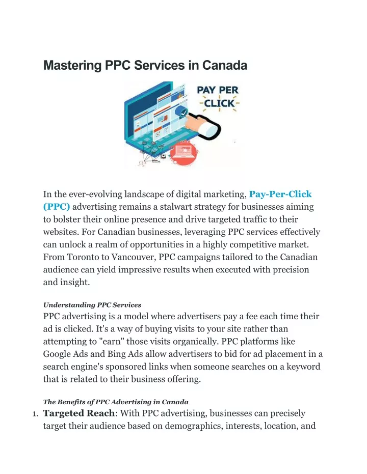 mastering ppc services in canada