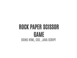rock paper scissor game using html css java script