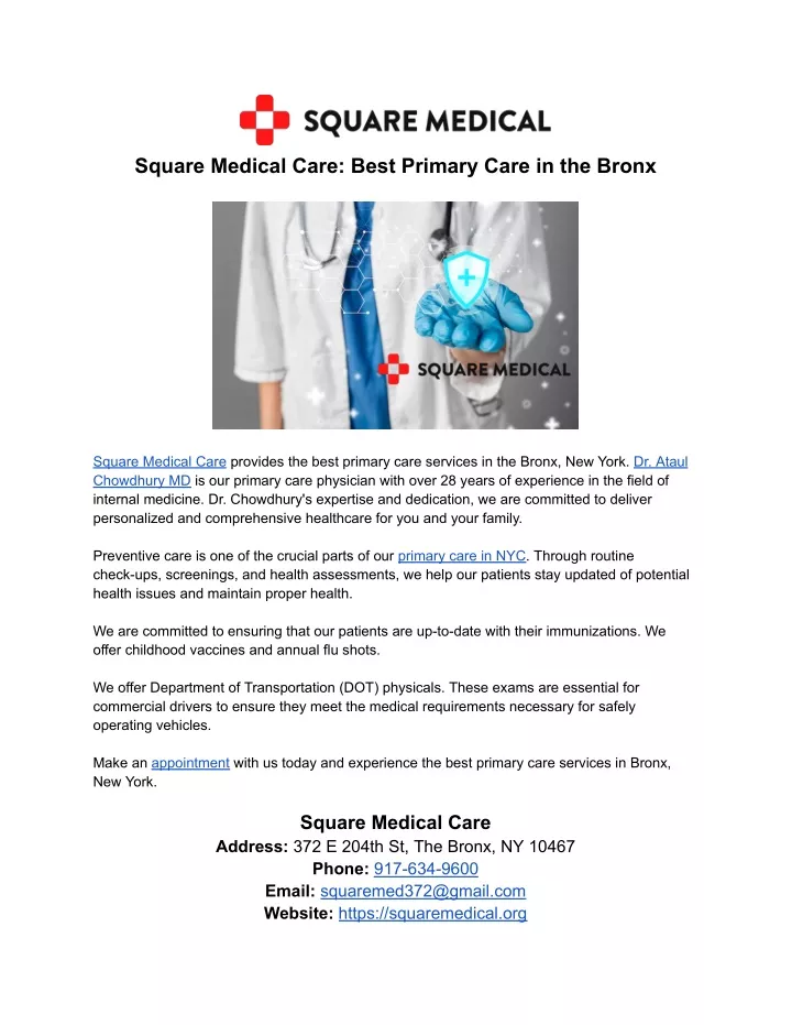 square medical care best primary care in the bronx