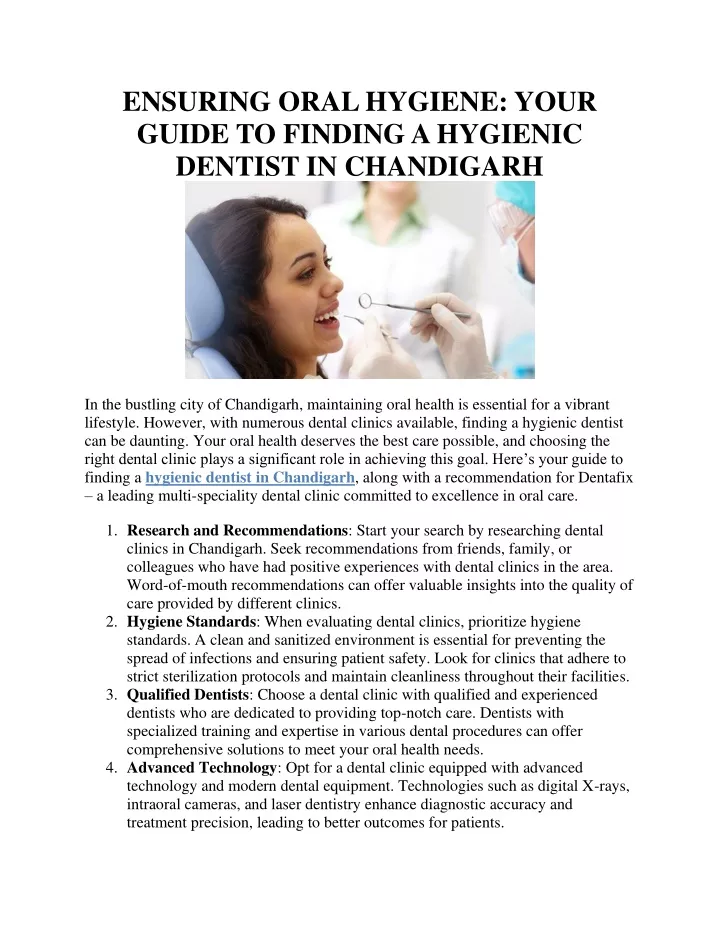 ensuring oral hygiene your guide to finding