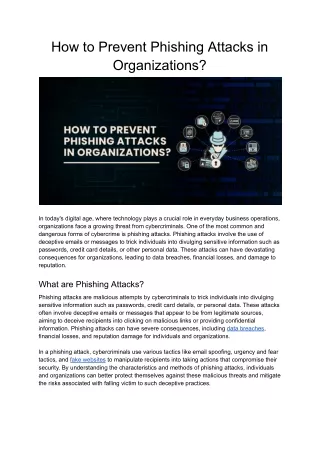 How to prevent phishing attacks in organisations