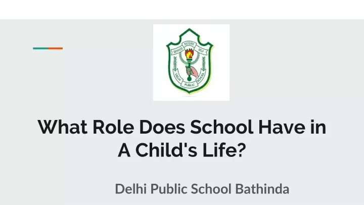 what role does school have in a child s life