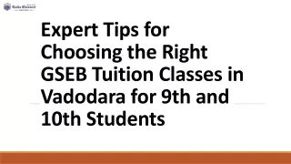 Expert Tips for Choosing the Right GSEB Tuition - Lulla Classes