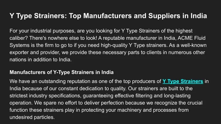 y type strainers top manufacturers and suppliers