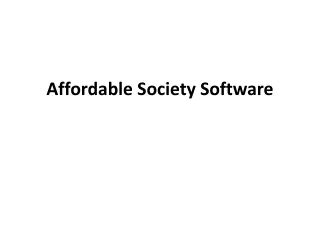 Affordable Society Software