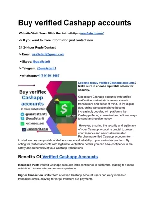 Buy verified Cashapp accounts