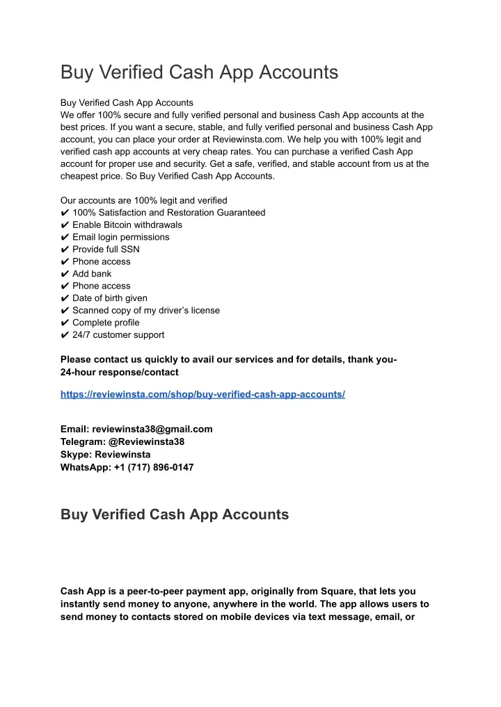 buy verified cash app accounts