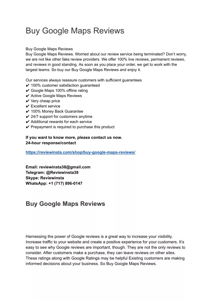 buy google maps reviews