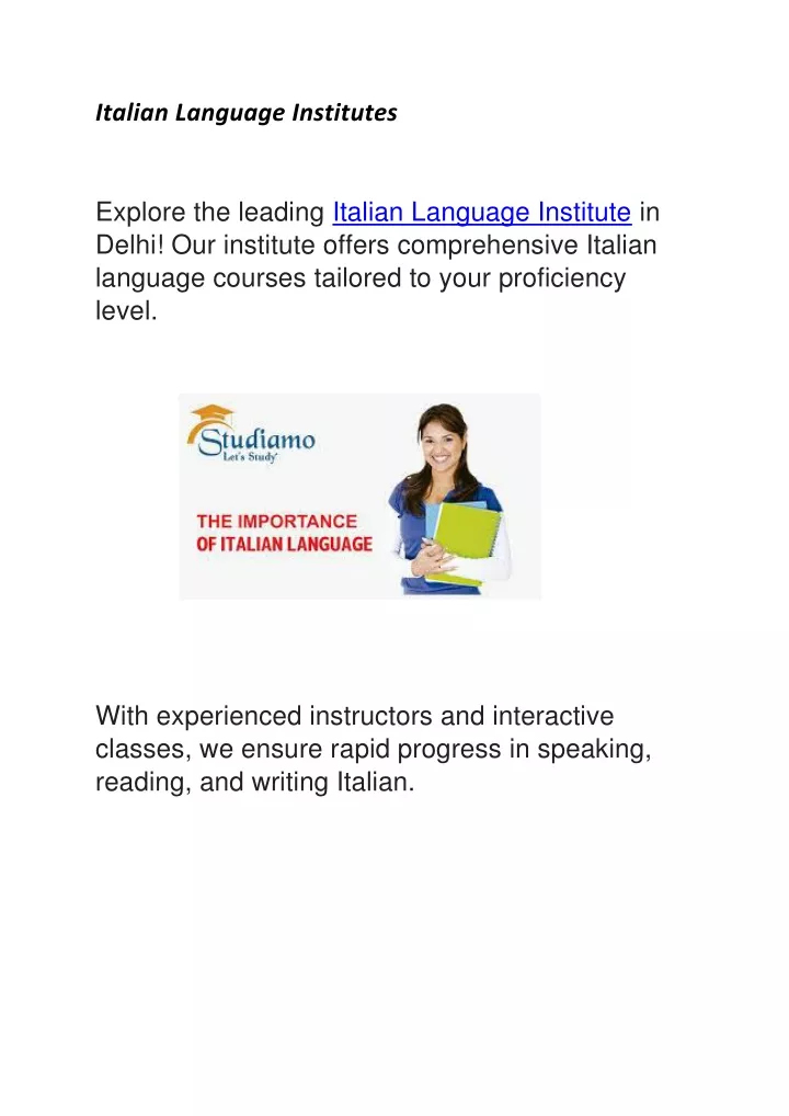 italian language institutes explore the leading