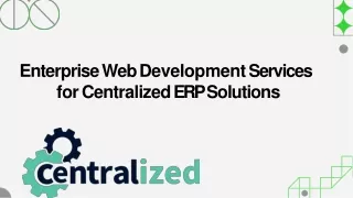 Enterprise web development services | Centralized ERP