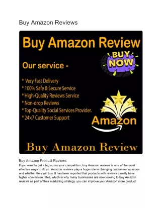 Buy Amazon Reviews