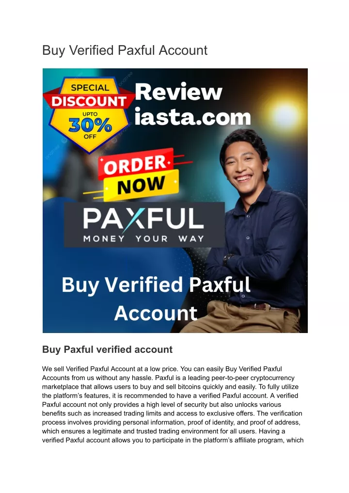 buy verified paxful account