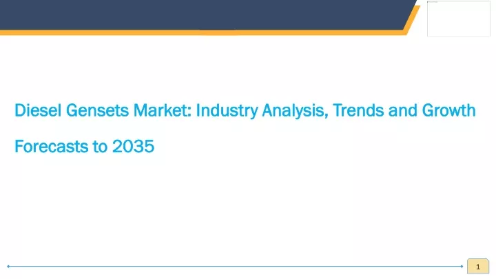 diesel gensets market industry analysis trends