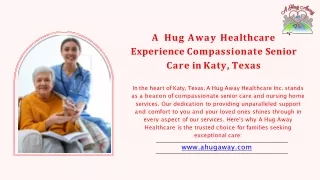 A Hug Away Healthcare - Experience Compassionate Senior Care in Katy, Texas