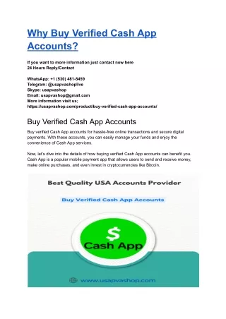 Buy Verified Cash App Accounts - 100% BTC Enable Fully Documents Verified
