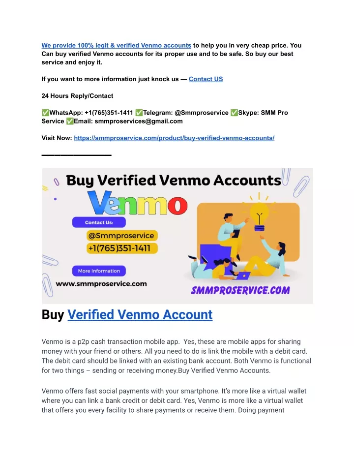 we provide 100 legit verified venmo accounts