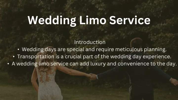 wedding limo service