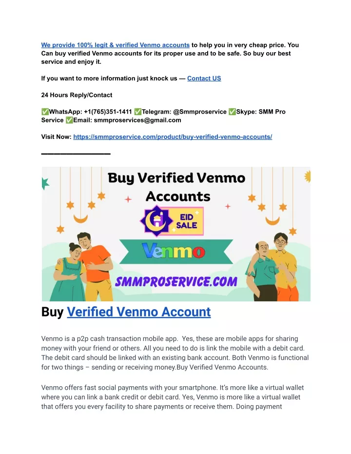 we provide 100 legit verified venmo accounts