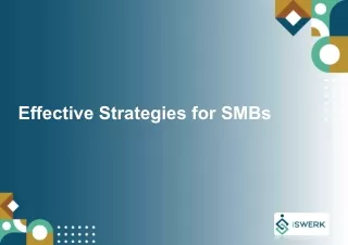 Effective Strategies for SMBs- iSwerk.ph