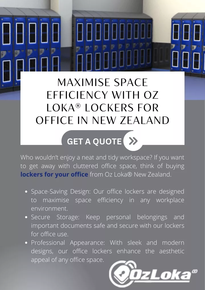 maximise space efficiency with oz loka lockers