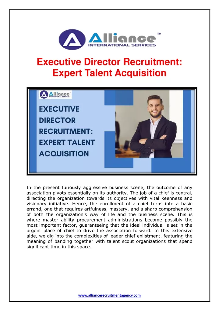 executive director recruitment expert talent