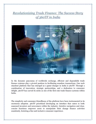 Revolutionizing Trade Finance: The Success Story of 360TF in India