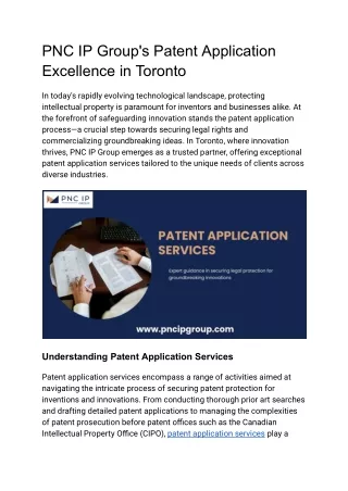 patent application services